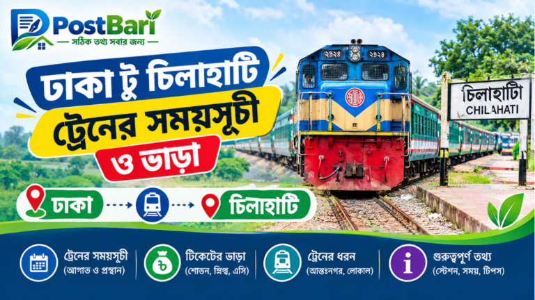 ঢাকা টু চিলাহাটি ট্রেনের সময়সূচী ও ভাড়া ২০২৬ 