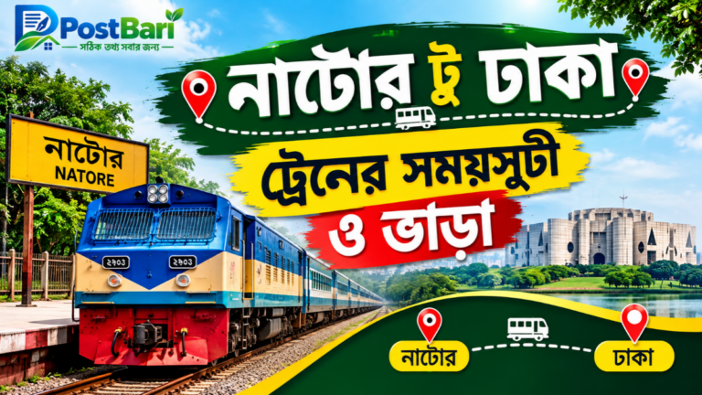 নাটোর টু ঢাকা ট্রেনের সময়সূচী ও ভাড়া ২০২৬