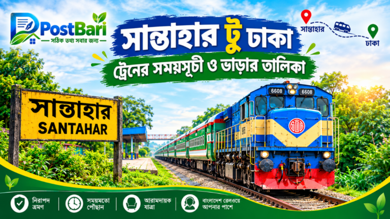 সান্তাহার টু ঢাকা ট্রেনের সময়সূচী ও ভাড়া ২০২৬