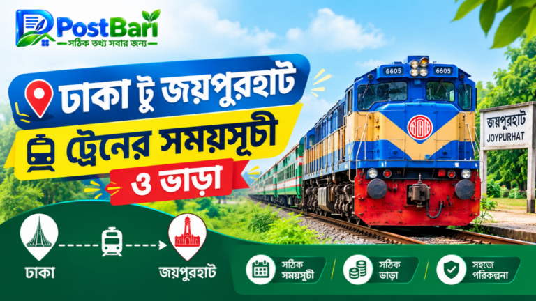 ঢাকা টু জয়পুরহাট ট্রেনের সময়সূচী ও ভাড়া ২০২৬