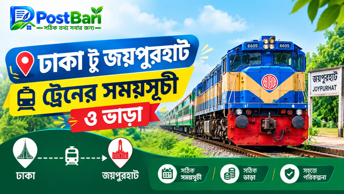 ঢাকা টু জয়পুরহাট ট্রেনের সময়সূচী ও ভাড়া ২০২৬