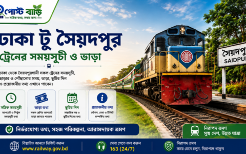 ঢাকা টু সৈয়দপুর ট্রেনের সময়সূচী ভাড়া ২০২৬