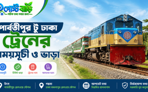 পার্বতীপুর টু ঢাকা ট্রেনের সময়সূচী ও ভাড়া ২০২৬