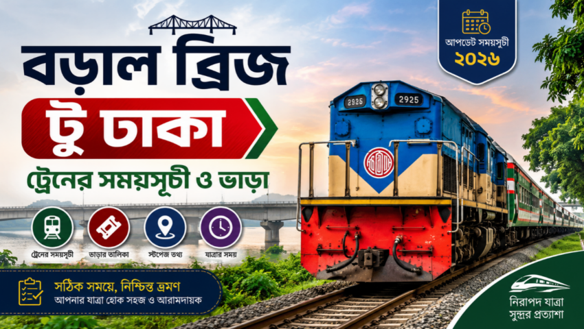 বড়াল ব্রিজ টু ঢাকা ট্রেনের সময়সূচী ও ভাড়া ২০২৬
